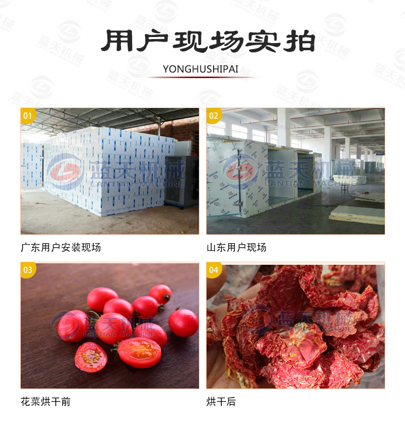 圣女果烘干機用戶(hù)現場(chǎng)