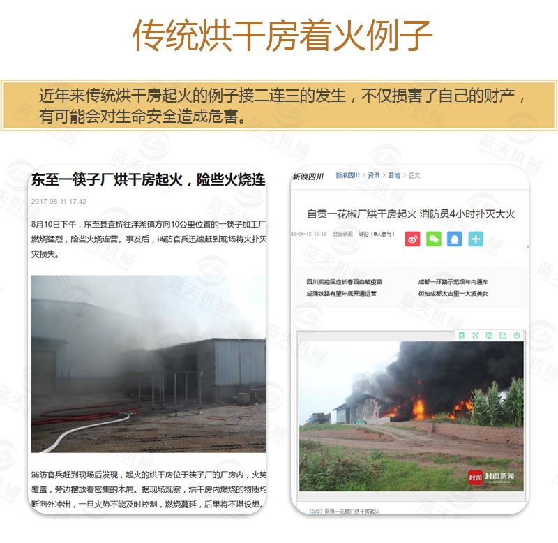 傳統菊花烘干機著(zhù)火案例
